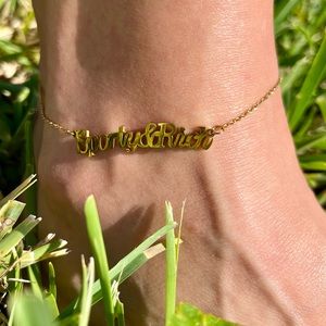 SPORTY & RICH Gold Plated Anklet (and Ankle Bracelet)
